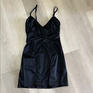 Elegant Black Spaghetti Strap Dress